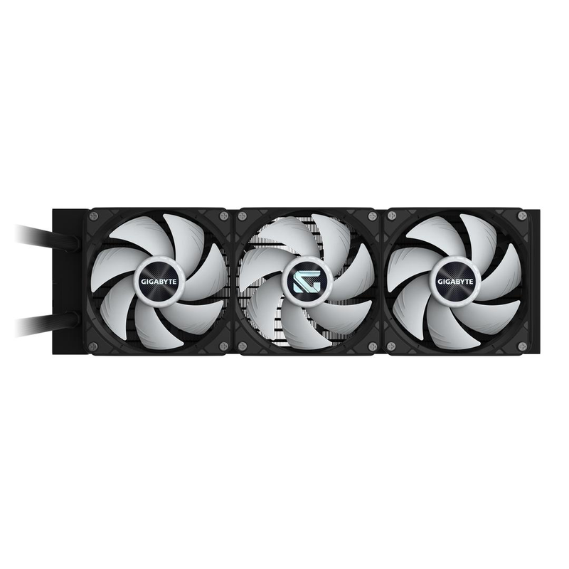 Gigabyte gaming 360 aio liquid CPU cooler 360mm 3x 120mm argb fans ez-chain fep tubing intel AMD black-null