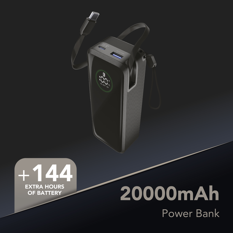 Cellularline roller power bank 20000mAh 65w &mu;&epsilon; 3 &theta;ύ&rho;&epsilon;&sigmaf;-null