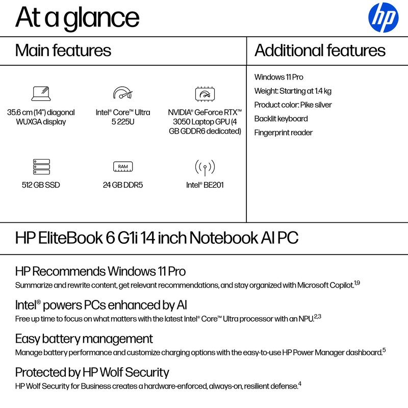 Hp notebook elitebook 6 g1i 14 ai-null