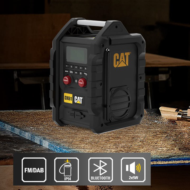 Product image: Cat dx61b 18v bluetooth radio bare machine, , medium-null