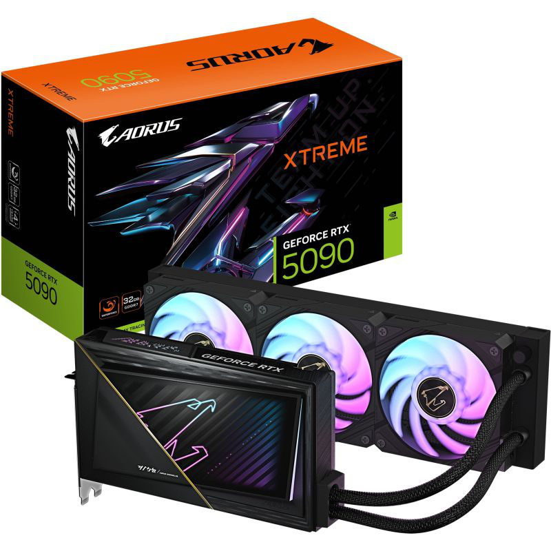 RTX 5090 32GB aorus xtreme waterforce gddr7 3 fan graphics card gigabyte, , medium-null