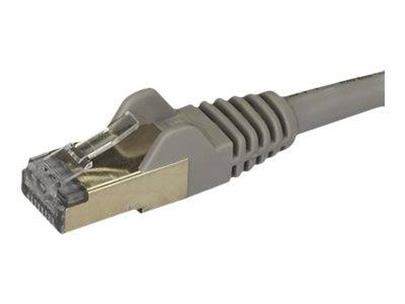 Startech.com 0.5m gray cat6a&nbsp;shielded ethernet patch cable &nbsp;rj-45 (m) / stp / cat6a / snagless / grey-null