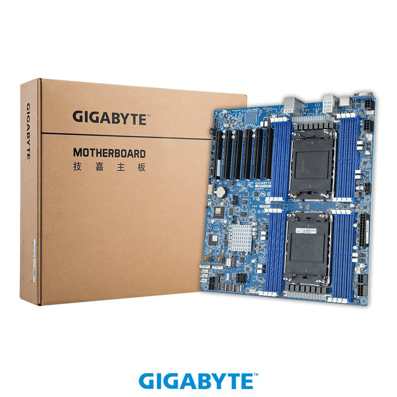 Gigabyte ms73-hb1 dual-socket server motherboard lga 4677 intel c741 e-atx 16x ddr5 rdimm pcie 5.0 dual gbe ipmi-null