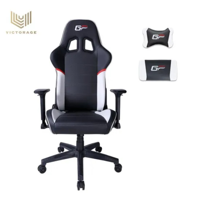 Victorage computer gaming racing chair balck and white, , medium
