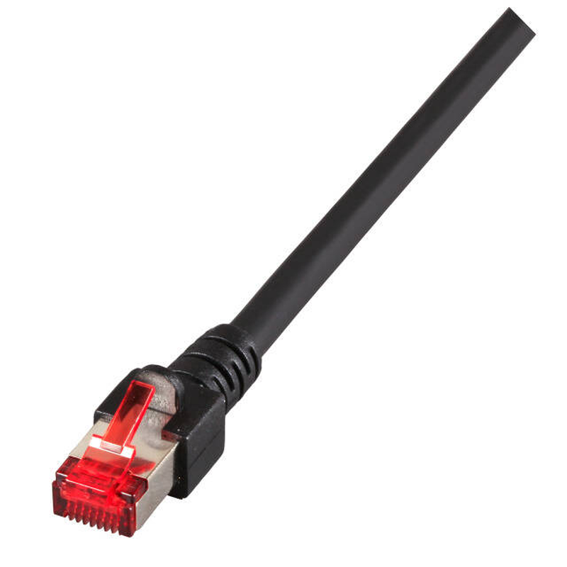 Efb-elektronik / patch cable / rj-45 (m) to rj-45 (m) / 0.25 m / sftp / cat 6 / booted, halogen-free / black-null