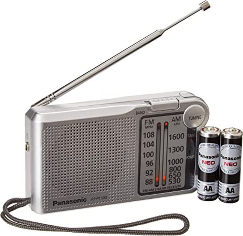 Panasonic rfp-150d battery  portable pocket size radio (silver/mat), , medium-null