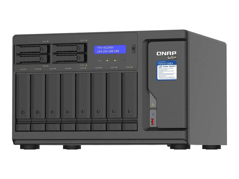 Qnap TVs-h1288x-w1250-16g 12-bay quts hero nas intel xeon w-1250 16GB ddr4 ecc dual 10GBe HDMI dual m.2 diskless-null