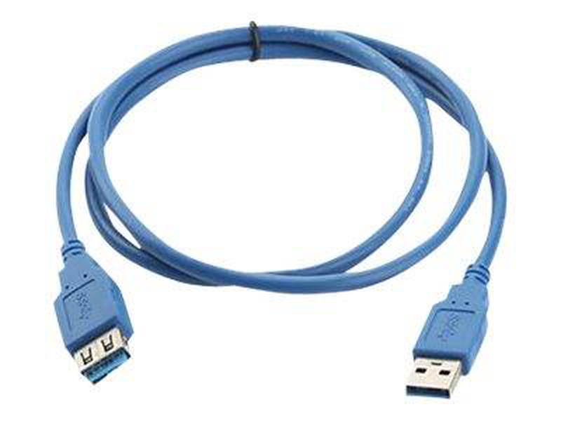 Techly - USB extension cable - USB type a (m) to USB type a (f) - USB 3.0 - 1 cm - molded - blue-null