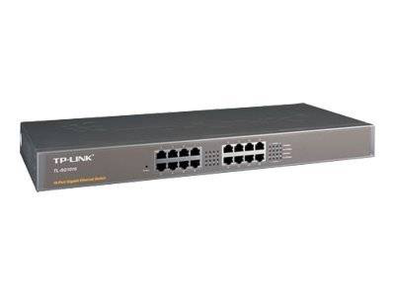 Tp-link tl-sg1016 16-port gigabit unmanaged rackmount switch steel case internal power supply-null