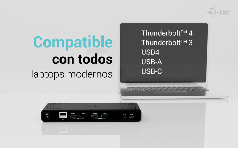 I-tec universal dual 4k display docking station + power delivery 85w, wired, USB 3.2 Gen 1 (3.1 Gen 1) Type-C, 85 w, 10,100,1000 mbit/s, black, 5GBit/s, , medium-null