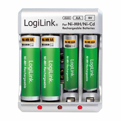 Pa0168 battery charger for aa/aaa/9v rechargable logilink, , medium