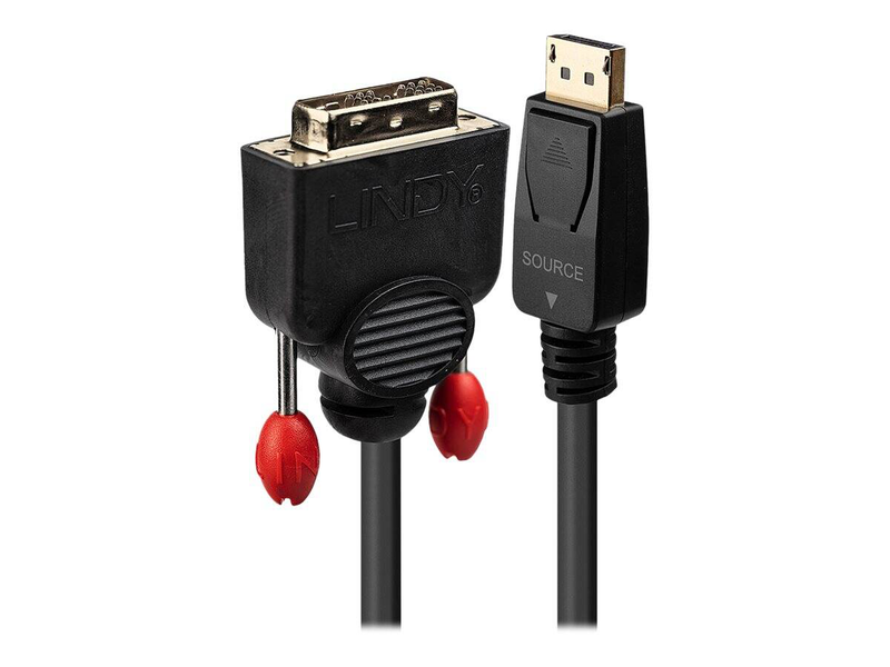 Lindy - displayport cable - displayport (m) to dvi-d (m) - 1 m - black-null