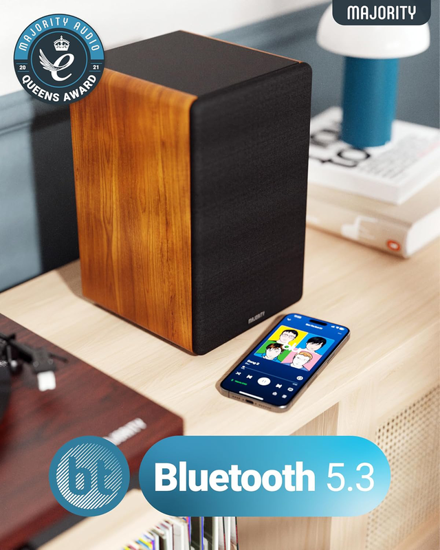 Majority d100 active speakers 100w 5 3-way with dsp, bluetooth, USB, HDMI & optical, , medium-null