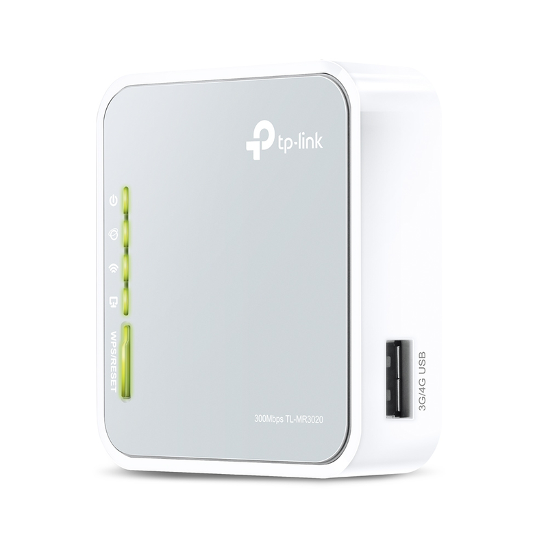 Tp-link tl-mr3020 v3 portable 3g/4G wireless n300 router Wi-Fi 4 2.4GHz 10/100 USB travel wisp white-null