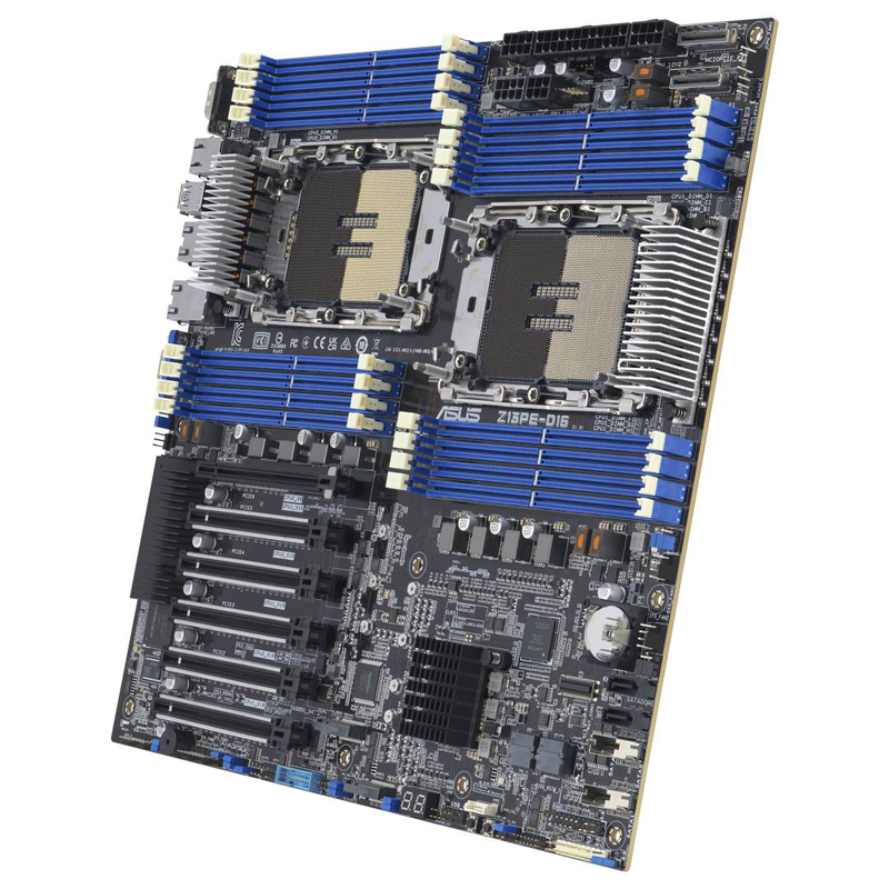 Asus z13pe-d16 dual-socket server motherboard lga 4677 intel c741 e-atx 16x ddr5 rdimm pcie 5.0 dual 10GBe ipmi-null