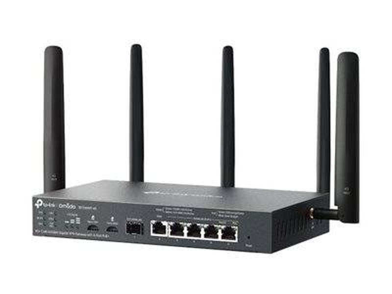 Tp-link omada er706wp-4G ax3000 Wi-Fi 6 4g+ vpn gateway router dual-sim 5x gigabit 4-port poe+ white-null