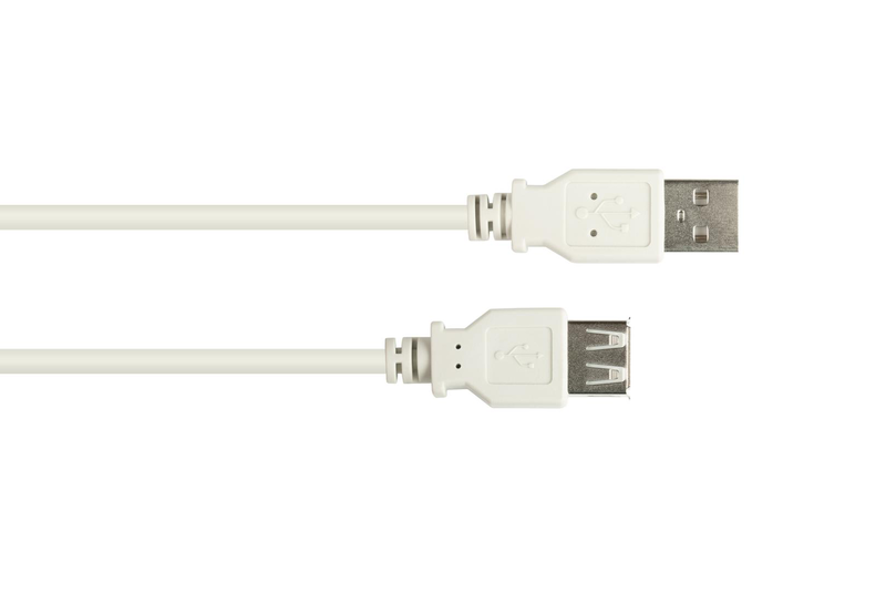 Alcasa 2511-of2 / 1.8 m / USB a / USB a / USB 2.0 / male/female / white-null