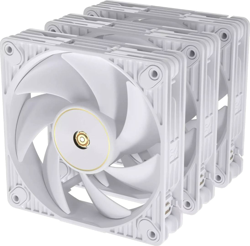 Asus proart pf120 pwm case fan 120mm triple pack white daisy-chain lcp blade fdb bearing 3000rpm-null