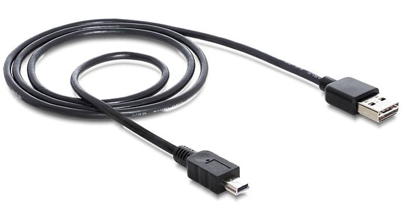 Delock easy-USB / USB cable / mini-USB type b (m) to USB (m) / 5 m / black-null