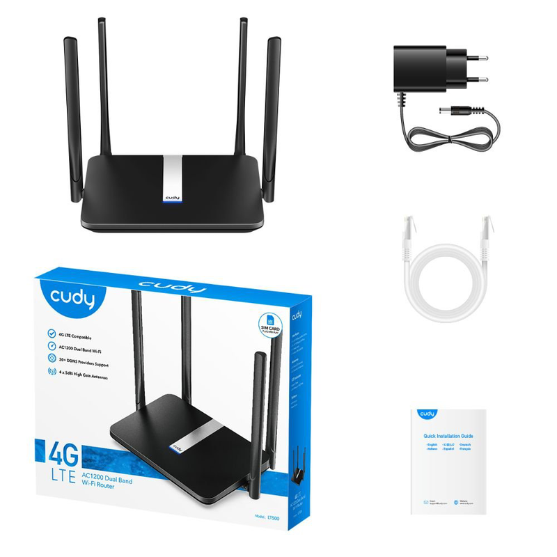 Cudy lt500 4G lte Wi-Fi router dual band &mu;&epsilon; &upsilon;&pi;&omicron;&sigma;&tau;ή&rho;&iota;&xi;&eta; vpn & mesh &delta;&iota;&kappa;&tau;ύ&omega;&sigma;&eta;&sigmaf; (lt500), , medium-null