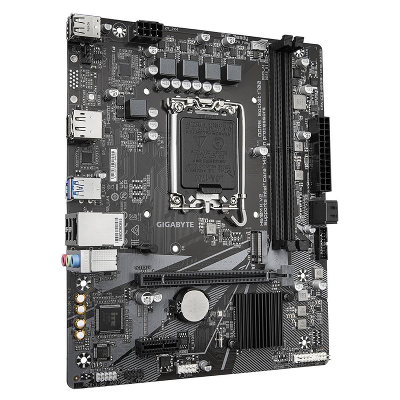 Gigabyte h610m k v2 ddr5 micro-atx motherboard lga 1700 intel h610 pcie 4.0 m.2 HDMI displayport gbe black-null