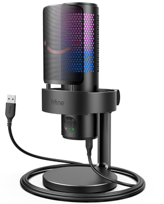 Fifine a9 recording rgb condenser microphone with four polar pattern