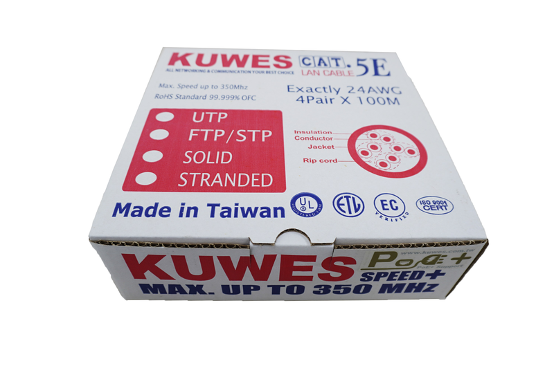 Kuwes cat5e utp pure copper outdoor 100m black, , medium-null