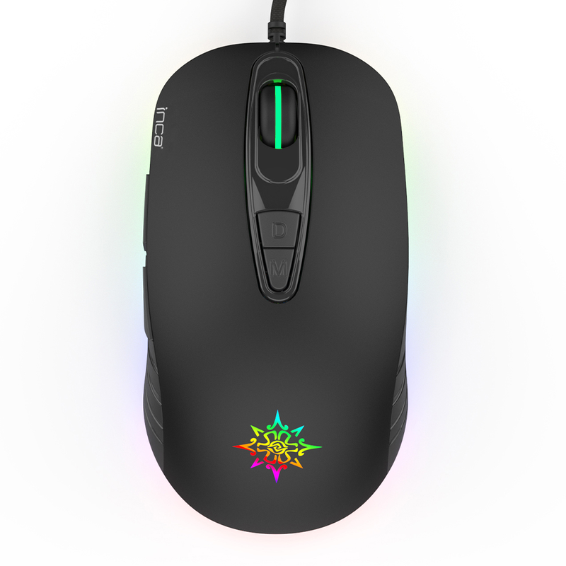 Inca img-348 / right-hand / optical / USB type-a / 3200 dpi / 7 / wheel / cable / black, , medium-null