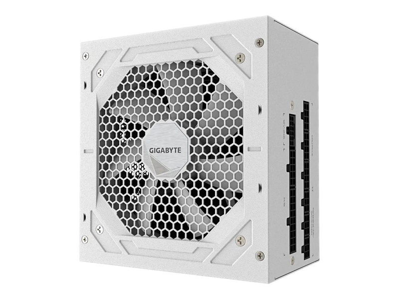 Gigabyte ud1000gm pg5 v2 ice 1000w atx 3.1 psu 80+ gold cybenetics platinum fully modular 12v-2x6 white-null