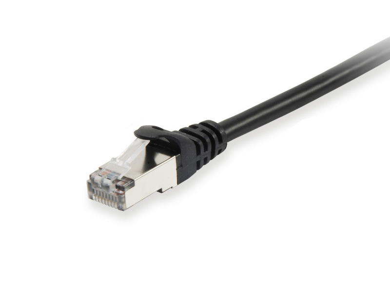 Equip - patch cable - rj-45 (m) to rj-45 (m) - 1.5 m - s/ftp, pimf - cat 6a - halogen-free, molded, stranded - black-null