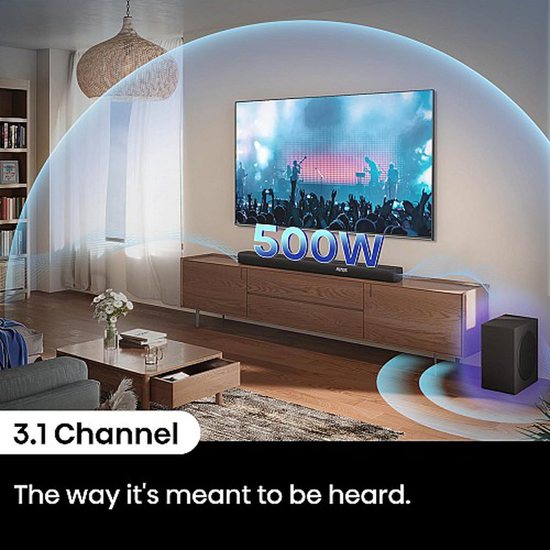 Hisense soundbar ax3100q, 3.1ch, 500w with wireless subwoofer, dolby atmos-null