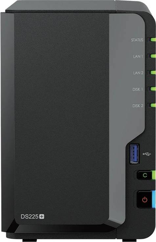 Synology diskstation ds225+ 2-bay diskless nas intel celeron j4125 quad-core 2GB ddr4 2.5GBe black-null