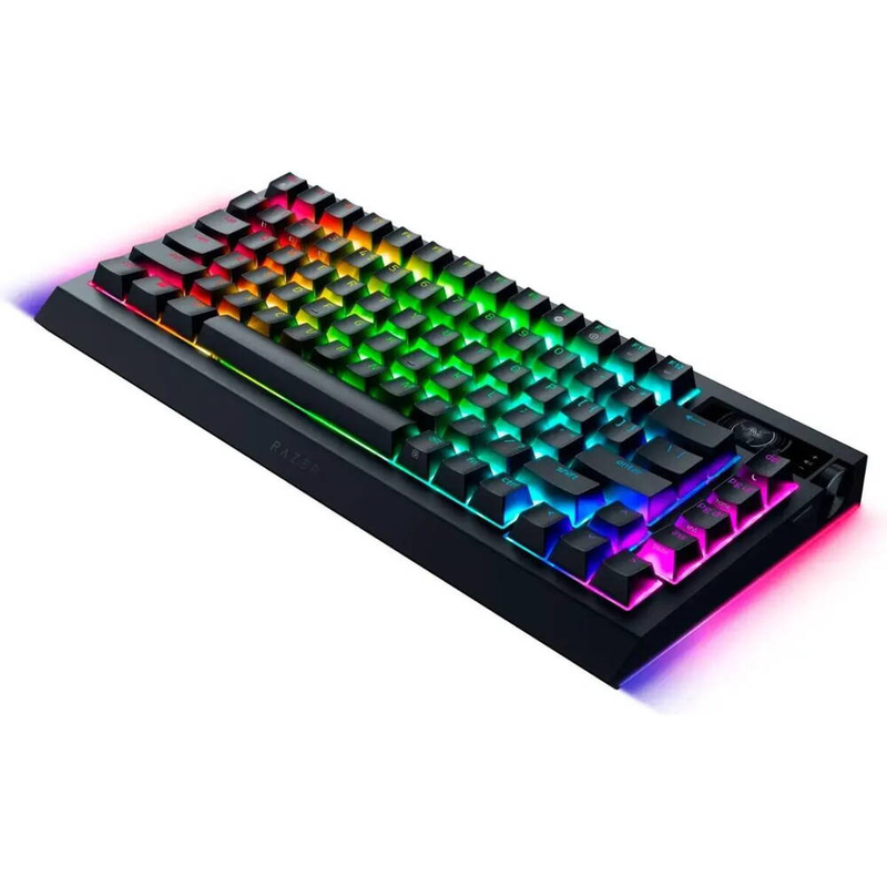 Razer blackwidow v4 75% pro wireless mechanical rgb gaming keyboard hot-swappable orange switch-null