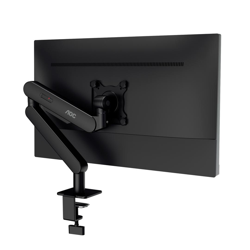 Aoc am400b / mounting kit (monitor arm, clamp mounting base, grommet mount, gas spring) / adjustable arm / for flat panel / aluminium alloy / black / screen size: 17"-34" / desk-mountable, , medium-null