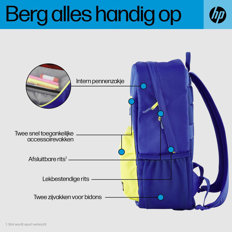 Hp - campus - notebook carrying backpack - 15.6" - blue-null