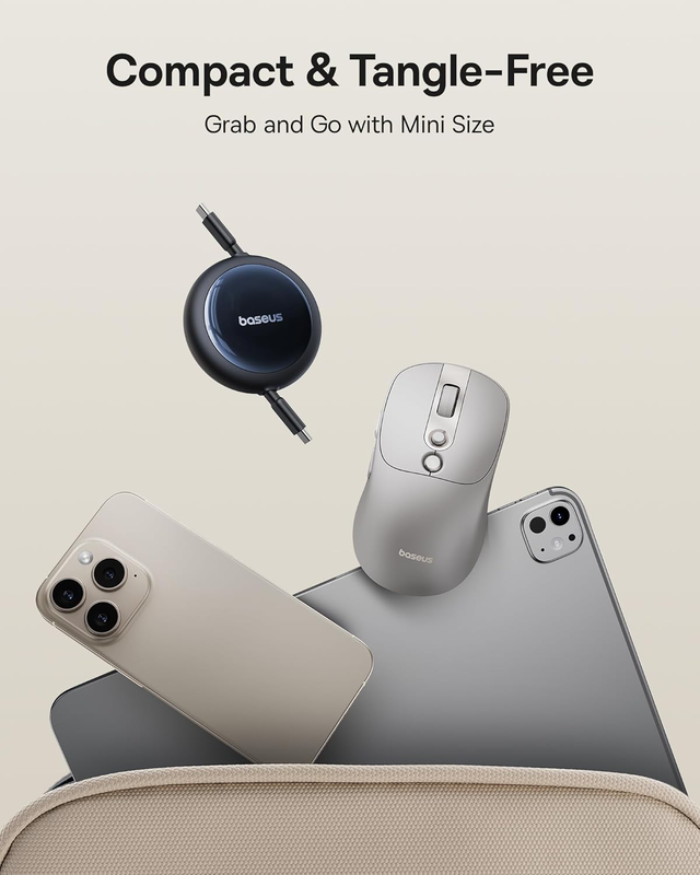 Baseus cable USB-c to USB-c nomos retractable cable 100w 1.5m, , medium-null