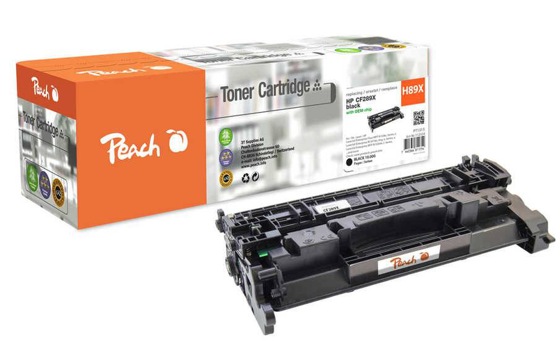 Peach toner module black, compatible with hp no. 89x, cf289x, , medium-null