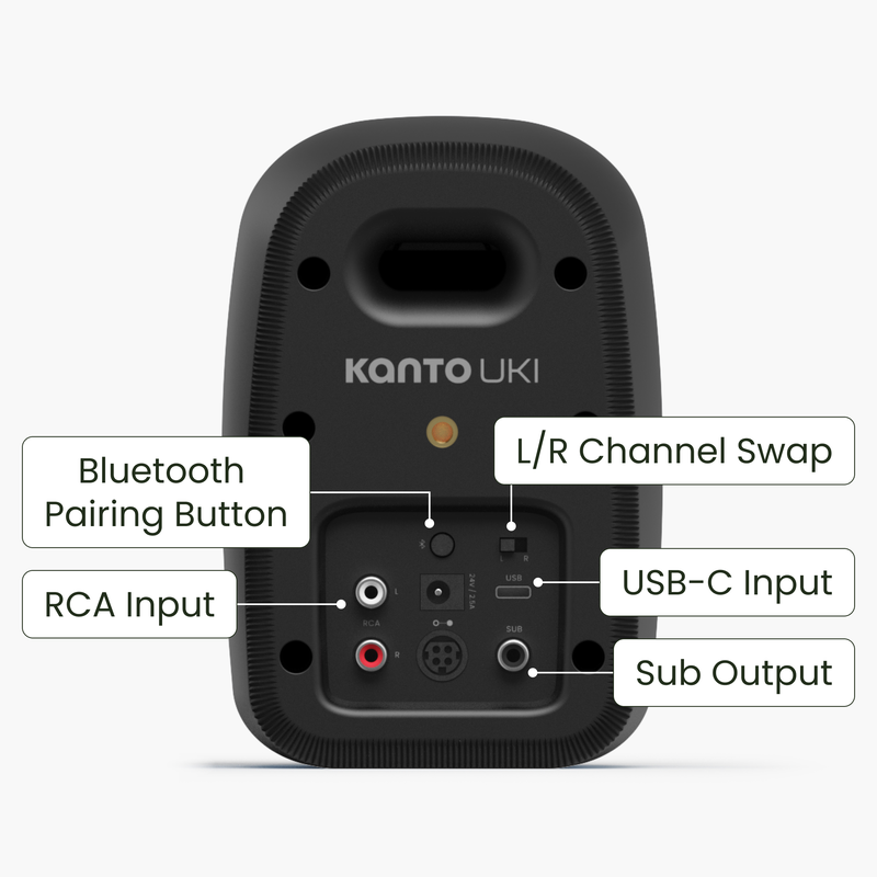 Kanto uki &epsilon;&nu;&epsilon;&rho;&gamma;ά &eta;&chi;&epsilon;ί&alpha; &upsilon;&pi;&omicron;&lambda;&omicron;&gamma;&iota;&sigma;&tau;ή 100w &mu;&epsilon; bluetooth, USB-c & έ&xi;&omicron;&delta;&omicron; &alpha;&kappa;&omicron;&upsilon;&sigma;&tau;&iota;&kappa;ώ&nu; - matte black (&zeta;&epsilon;ύ&gamma;&omicron;&sigmaf;)-null