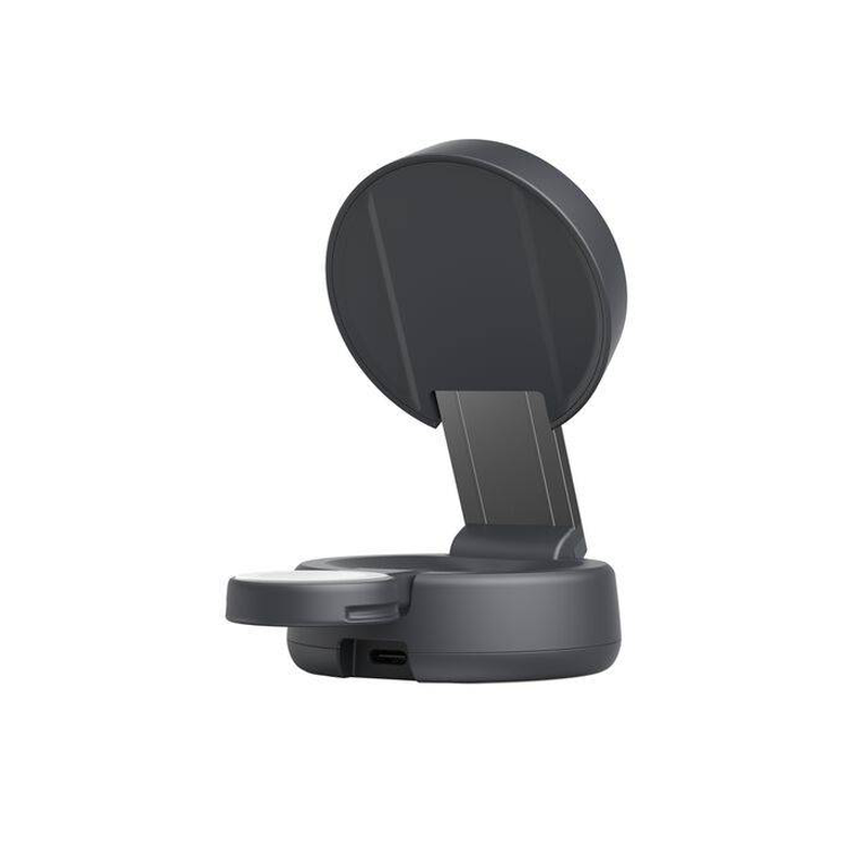 Belkin ultracharge pro 2-in-1 convertible magnetic wireless charger qi2 25w MagSafe compatible charcoal with 45w USB-c power adapter-null