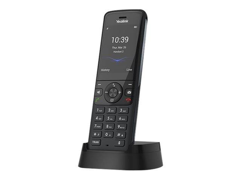 Yealink w78h cordless dect handset bluetooth 5.1 2.4-inch colour display 21h talk vibration alert handset only grey-null
