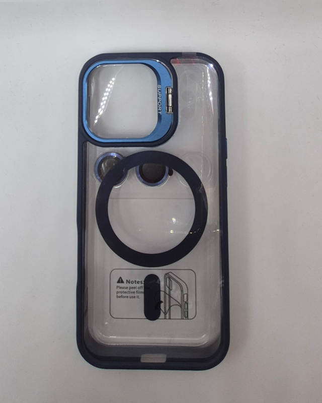 Apple iPhone MagSafe case with lens protection & stand - blue - iPhone 17 pro-null