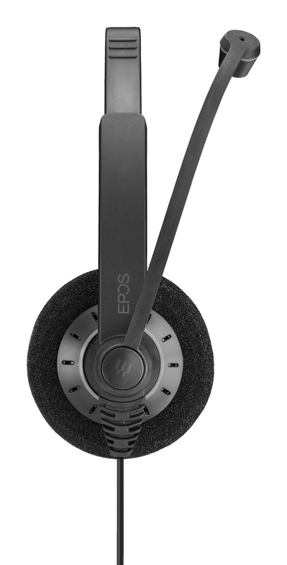 Epos impact sc 60 double-sided wired headset easy disconnect noise-cancelling mic activegard black silver-null