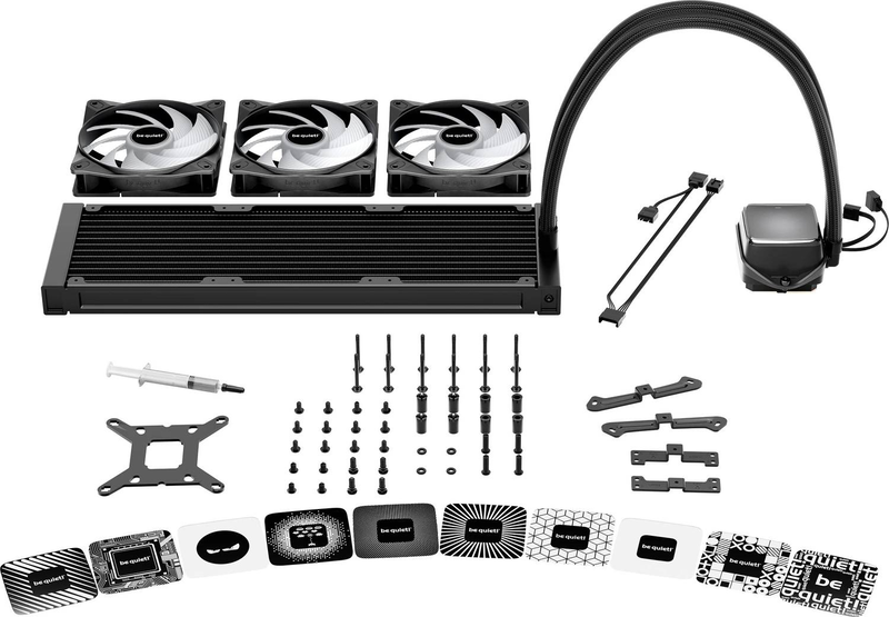 Be quiet! Pure loop 3 lx 360mm argb liquid CPU cooler aio triple 120mm light wings lx fans black-null