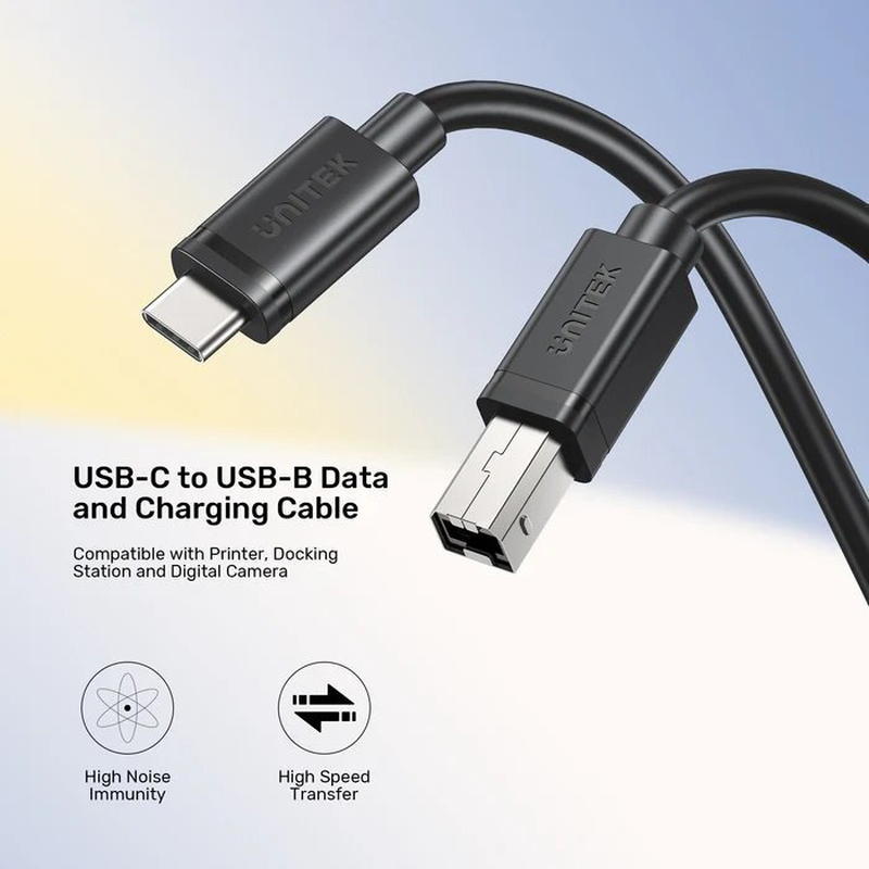 Unitek USB-c 2.0 to USB-b printer cable 5.0m, , medium-null