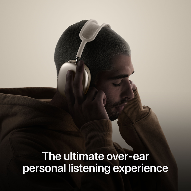 Apple AirPods max over-ear &alpha;&sigma;ύ&rho;&mu;&alpha;&tau;&alpha; &alpha;&kappa;&omicron;&upsilon;&sigma;&tau;&iota;&kappa;ά USB-c starlight-null