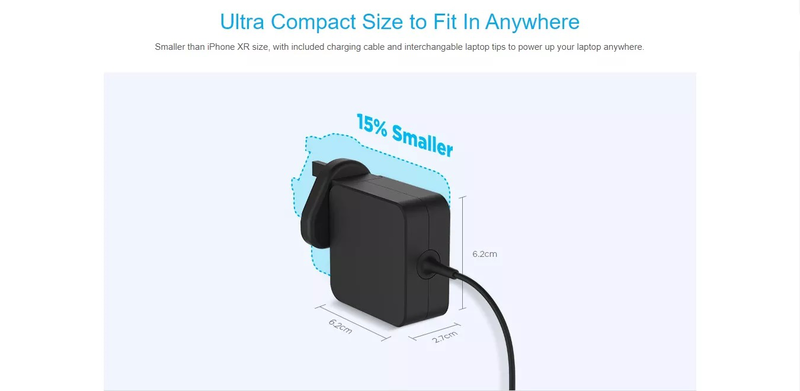 Innergie 65u laptop power adapter 65w uk, , medium-null