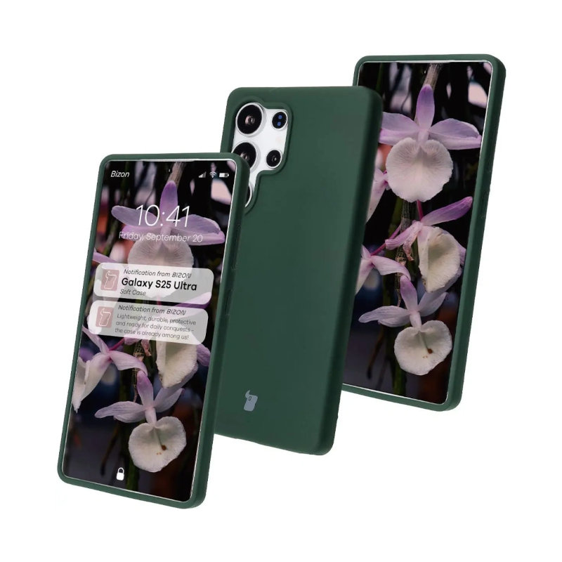 Product image: Bizon soft case samsung galaxy s25 ultra dark green, , medium-null