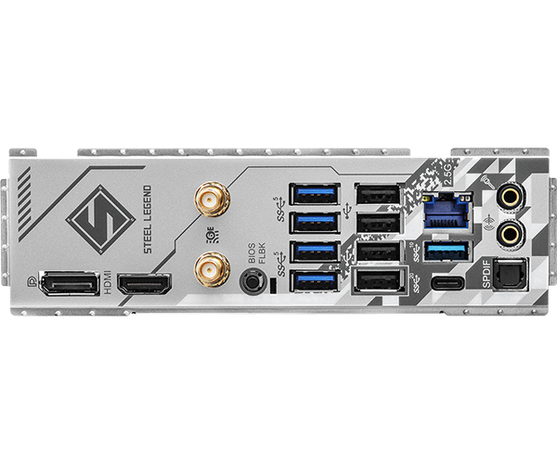 Asrock b650 steel legend Wi-Fi atx motherboard socket am5 AMD b650 ddr5 pcie 5.0 triple m.2 Wi-Fi 6e 2.5GBe grey-null