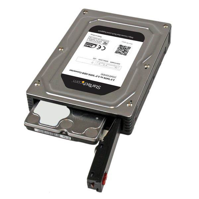 Startech  25sat35hdd 2.5in to 3.5in sata aluminum hard drive adapter enclosure SSD HDD 12.5mm-null
