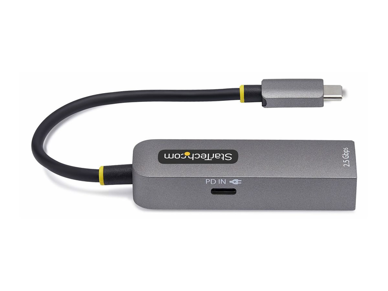 Startech.com 2.5GBe USB-c to ethernet adapter - network adapter - USB-c 3.2 Gen 1 / thunderbolt 3 - 10m/100m/1g/2.5 gigabit ethernet + USB-c 3.2 Gen 1 - space grey-null